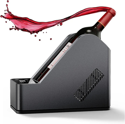 richigblosmum, Chladničky na víno a sekt, Inteligentní chladič na víno s LCD displejem, Černá, 96mm, 30dB, 12V, 60W