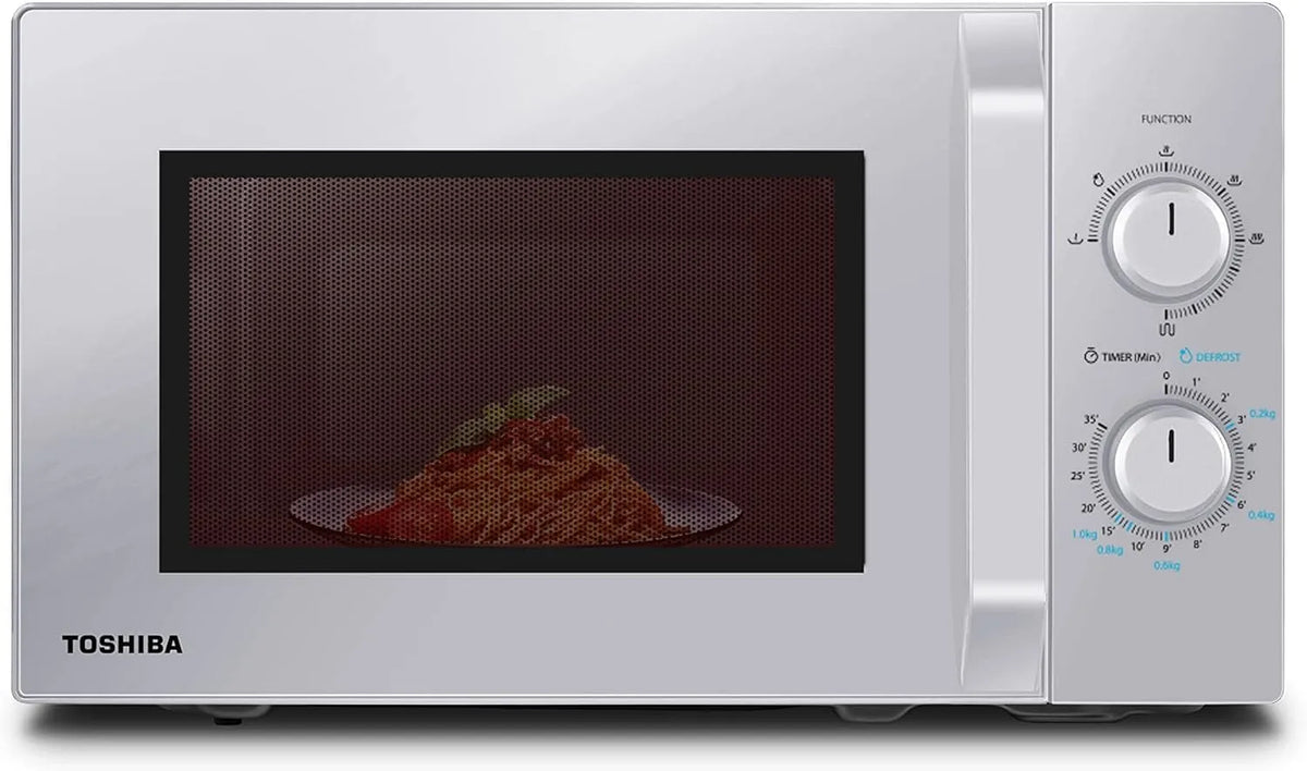 TOSHIBA MW2-MG20PF, Mikrovlnné trouby s grilem, (SL) Mikrovlnná trouba s křupavým grilem a kombinovanou funkcí vaření, 5 úrovní, Stříbrná, 1000 W