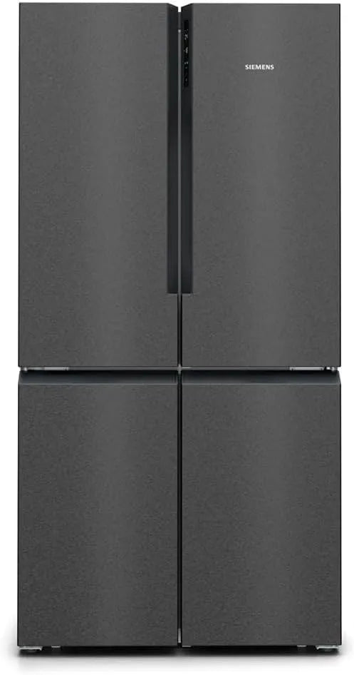 Siemens KF96NAXEA iQ500, Kombinované chladničky s mrazákem, French- dveře chladič-mrazák kombinace, 605 L, Černá ocel, Bílá, 405 l, 200 l