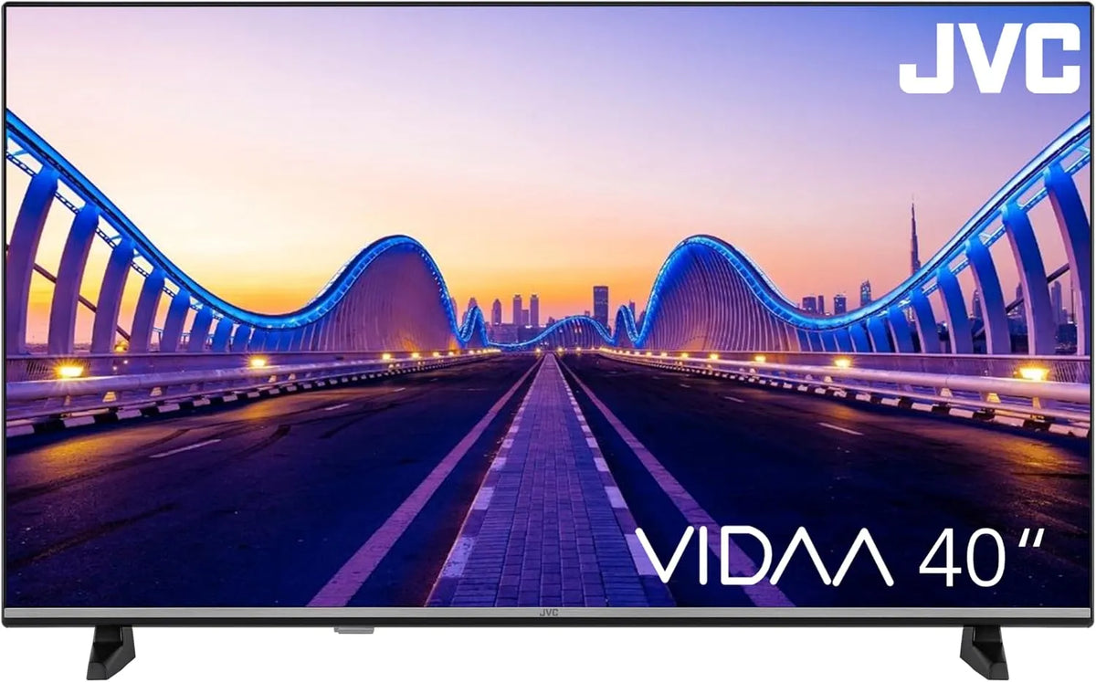 JVC LT-40VDF5455, Přenosné televizory, TV 40 palců Smart TV VIDAA Full HD TV, HDR TV s integrovaným trojitým tuner, LED, Černá, 40V, Full HD