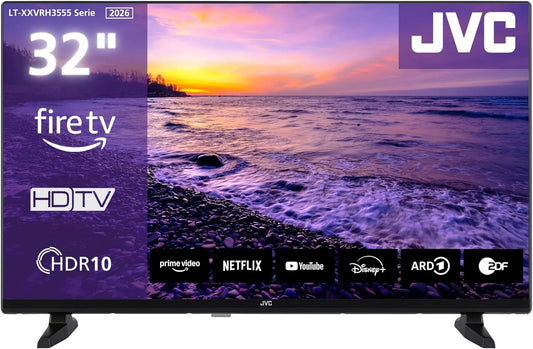 JVC LT-32VRH3555, Chytré televizory, TV 32 palců Požární TV s HD Ready rozlišení Smart TV, Černá, 32V, 80 cm