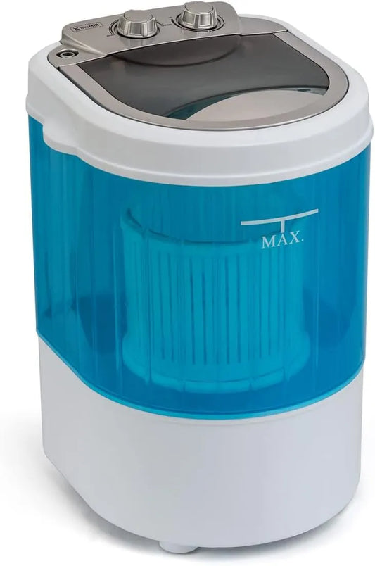 BluMill, Přenosné pračky, Mini Toploader pračka, s pračkou, kempování pračka do 3 KG, malé a praktické s, Bílá, 3 KG, 2KG