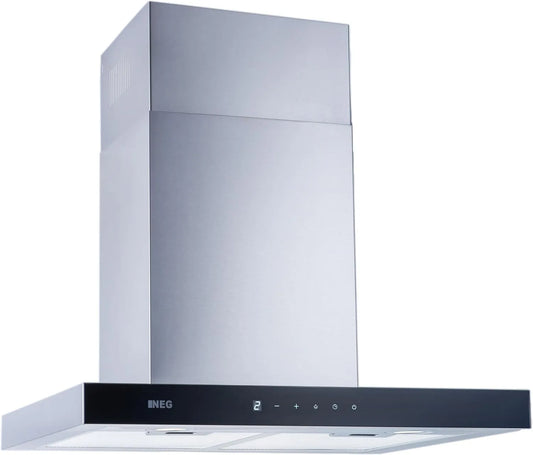 NEG 3660WH2, Nástěnné digestoře, Hůlka řady 3660WH2 nástěnná kapota 60 cm nerezová ocel, Stříbrná, 3660W, 60 cm, 67 dB, 2 v