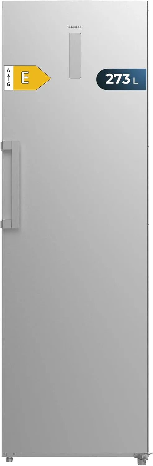 Cecotec, Mrazničky, Bolero CoolMarket UF 273 Inox E Vertikální mrazák, 273 l, 185 cm vysoký, Total No, Stříbrná, 185 cm, 41 dB