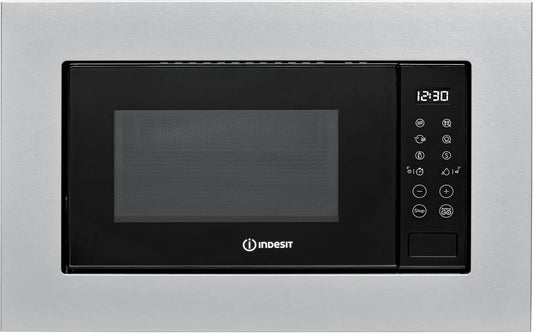 Indesit GX.1, Mikrovlnné trouby s grilem, MWI 120 - Built- v mikrovlnné troubě s grilem 20 l. Maximální výkon Mikrovlnná, Černá / stříbrná, 120 G