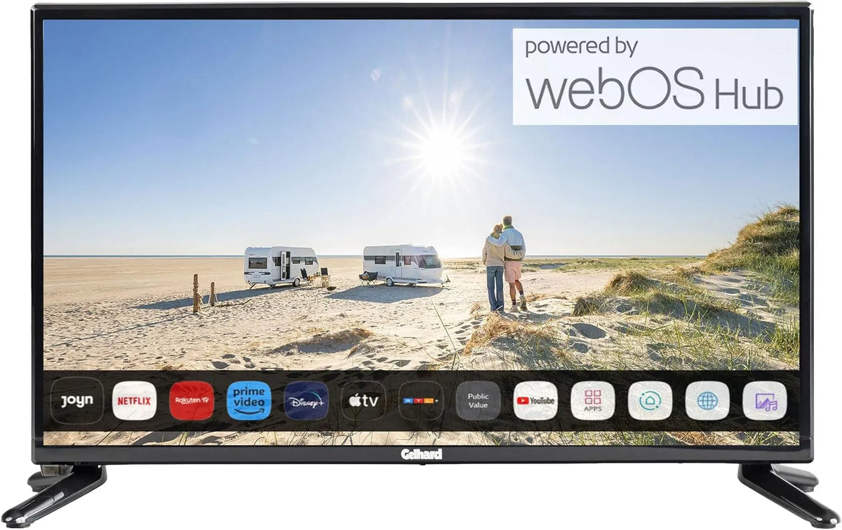 Gelhard 230Volt DVB-S2/C/T2, Televizory, GTV2410 LED Smart TV Webos a Bluetooth DVB-S2 / C / T2 pro 12V a 230V WLAN Full, Černá, 230V, 2 G