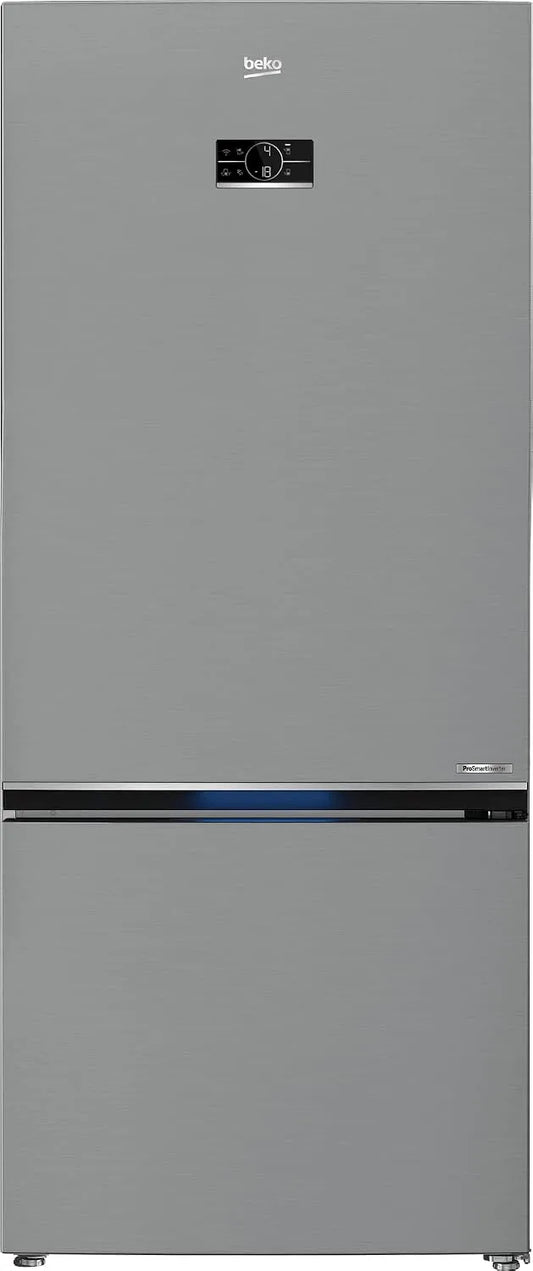 Beko B7RCNE595ZXPW, Kombinované chladničky s mrazákem, freestanding chladnička-mrazák, velká lednička, 551 l netto objem, NoFrost, Stříbrná, 551 l