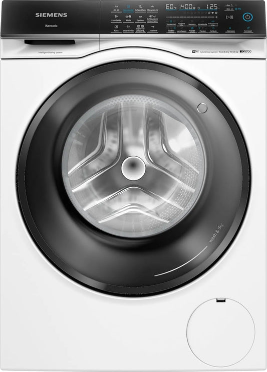 Siemens iQ700 WN54C2A40, Pračky se sušičkou, Smarter WWyer 10.5 kg Praní 6 kg Sušení, Bílá, 10.5 kg, 6 kg