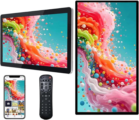 HaiZethonic 32in, LCD grafické displeje, Digitální Signage displej, Reklamní obrazovka s bezdrátovým zrcadlem obrazovky, 4, Černá, 4K, 16 G