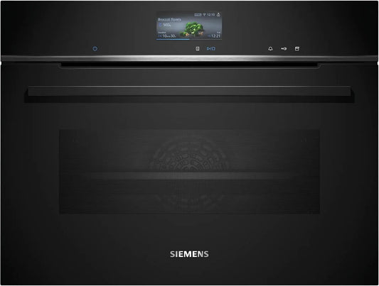 Siemens iQ700 CS736G1B1, Trouby, Smarter Built- in Compact Steam Cooker 60 x 45 cm, Černá / stříbrná, 60 x 45 cm, 736G