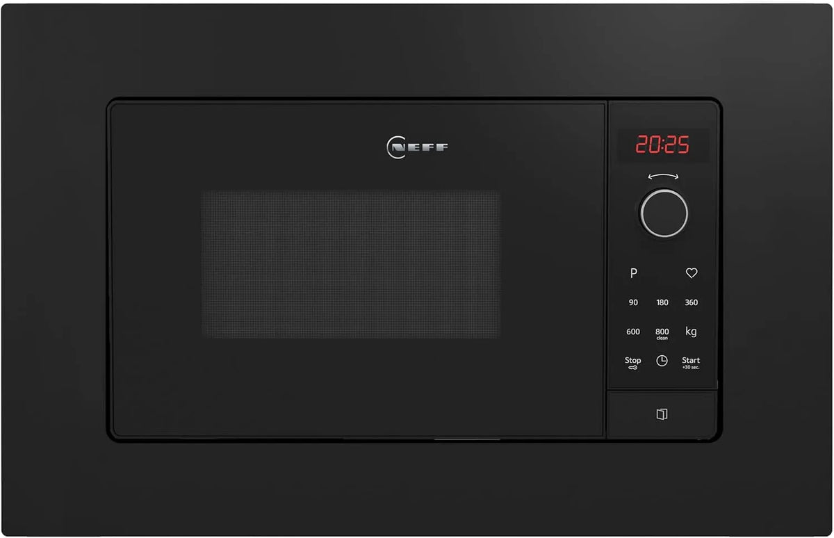 Neff HLAWG25S3, Samostatné mikrovlnné trouby, mikrovlnná trouba, N30, 50x38 cm (BxH), LED displej, automatické programy, Easy, Černá, 50x38 cm