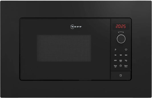 Neff HLAWG25S3, Samostatné mikrovlnné trouby, mikrovlnná trouba, N30, 50x38 cm (BxH), LED displej, automatické programy, Easy, Černá, 50x38 cm
