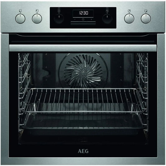 AEG EEB331010M, Trouby, instalační sporák / gril funkce / displej s hodinkami / A, Černá, 71 l