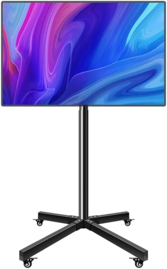 QUSYZD 14-42-Zoll-Bildschirme, Nástěnné a stropní držáky, TV stojany, TV stojany pro ložnice, mobilní TV vozík s kolečky pro 14-42palců, Černá