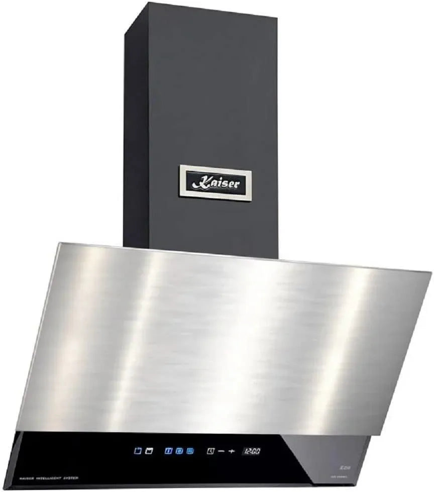 Kaiser, Nástěnné digestoře, AT 6410 Rozsah nerezové oceli 60 cm, nástěnná kapota, 1250 m3 / h, bezhlavá, Stříbro / Černá, 60 cm, 62 dB, 74 dB