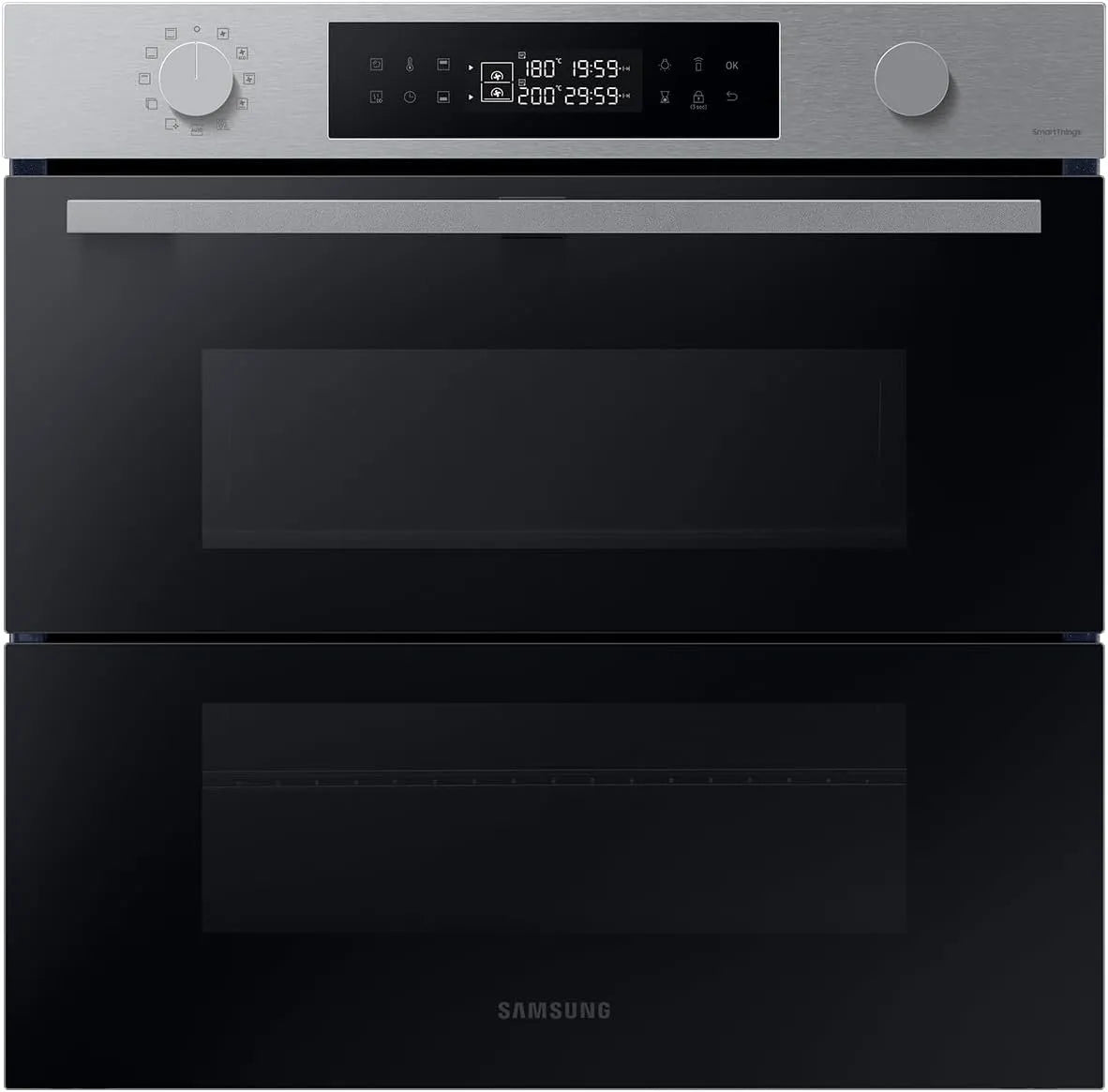 Samsung NV7B4550VDS/U1 NV7B4550VDS, Trouby, / U1 Dual Cook Flex Pyrolýza Nerezová ocel Pečení Pecí série 4, Stříbrná, 4550V, 76 l, 40 W
