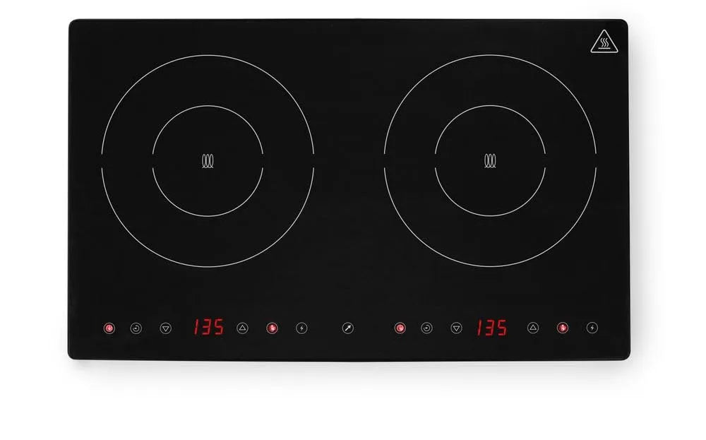 HENDI 608x370x, Varné desky, double induction sporák, indukční sporák, režim zvýšení, ovládání dotyku, vhodné, Stříbrná, 1230 mm, 230V, 3500W