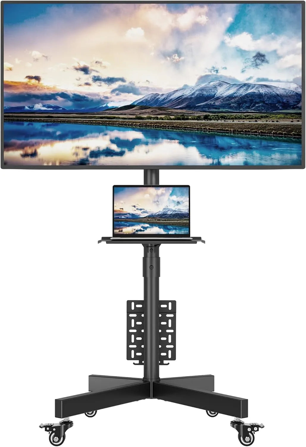 BONTEC, Stojanové nohy, Stojan TV Kolejová tyč pro 23- 60 palců LED LCD OLED, Max. VESA 400x400mm, až 40, Černá, OLED, 400x400mm, 40 kg