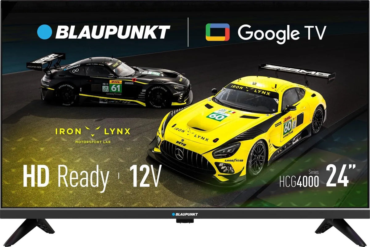 BLAUPUNKT DVB-C/S/S2/T/T2 24-Zoll, Přenosné televizory, 24HCG4000S 24- inch 12 V Smart TV s DVB-C / S / S2 / T / T2 HEVC Tuner 2X HDMI, Černá