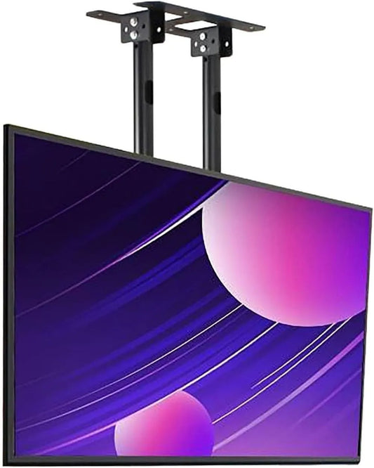 GLDYTVF, Nástěnné a stropní držáky, Stropová montáž pro televizory - černá, nastavitelná stropní montáž pro 60- 100, Černá, 40 kg, 100 x 100