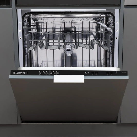 TELEFUNKEN GEV6012D, Myčky nádobí, 60 cm, myčka nádobí 60 cm plně integrovatelné 12 měřené stropy, Stříbrná, 12 G, 5 cm, 0, 824 kW