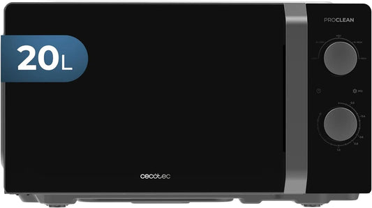 Cecotec, Samostatné mikrovlnné trouby, Mikrovlnná Inverter Proclean 2010 Inverter, 700W, 19L, Černá / stříbrná, 245 mm