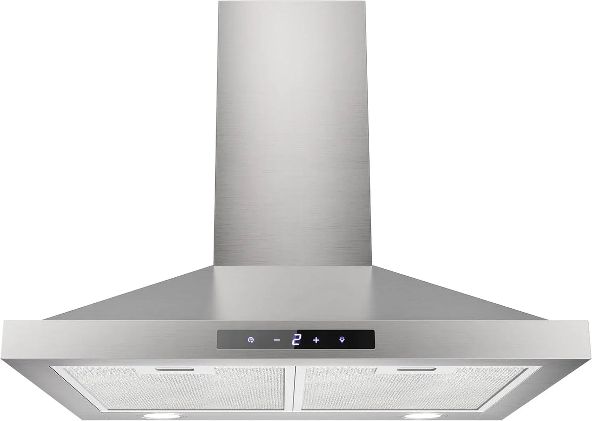 FIREGAS 335m3, Nástěnné digestoře, Dolní kapota 60 cm, nástěnná kapota / h s dotykovým provozem a LED osvětlením, Stříbrná, 60 cm, 65 dB, 1.5W