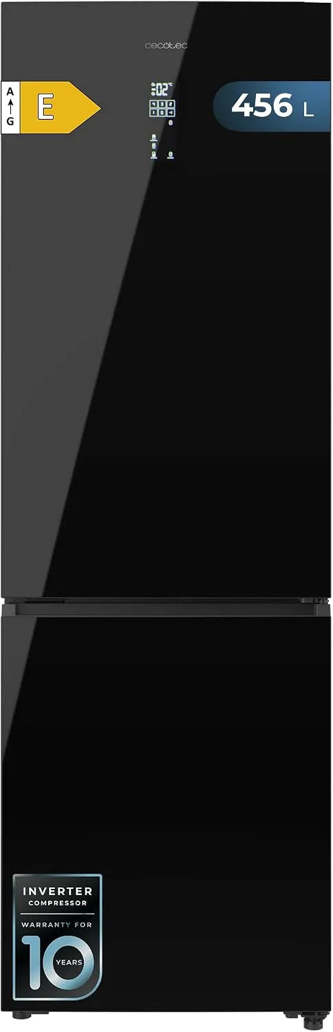 Cecotec, Chladničky, Lednice Kombinovat Celkem Mrazivý Bolero CoolMarket Combi 456 černá sklo E, 456, Černá, 456 L, 201 cm, 59, 5 cm, 201 x 59