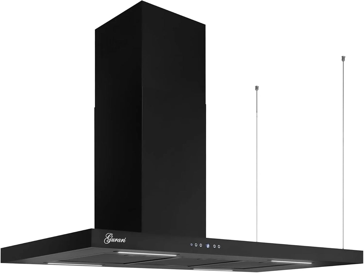 Gurari 793.L 850m3, Ostrůvkové digestoře, GCH Ostrov s kapucí 116 cm černá / h, Černá, 116 cm, 10 V, 4 × 3, 283 × 302 mm