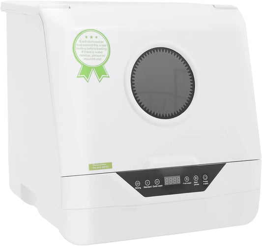 AHSSBSA IPX1, Myčky nádobí, 60 cm, Kompaktní stolní myčka nádobí, 800W vysoce teplotní dezinfekce LED displej, Bílá, 800W, 1 v, 4 W, 220V