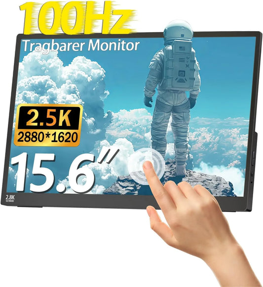 Kyyivwine Laptops/PCs/Smartphone/Macs/Xbox/PS5 10-Punkt-Touch, Monitory, 15.6 palců 2.5K dotykový monitor, FHD 2880x1620 IPS 100Hz 16: 9.10 dotykový