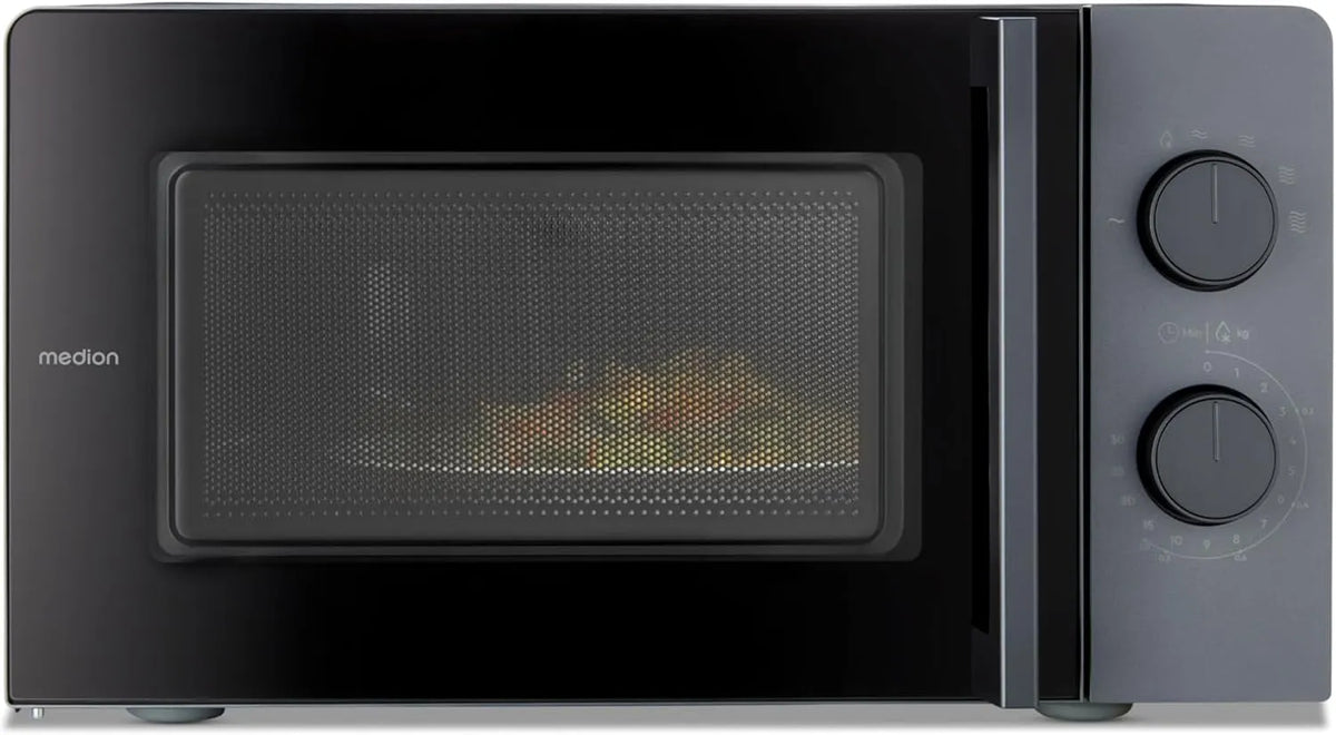 MEDION MD12211, Samostatné mikrovlnné trouby, mikrovlnná trouba malá (17 l, 700 W kompaktní a mezerníkem-spoření, 5, Šedá, 17 l, 700 W