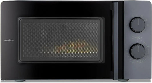 MEDION MD12211, Samostatné mikrovlnné trouby, mikrovlnná trouba malá (17 l, 700 W kompaktní a mezerníkem-spoření, 5, Šedá, 17 l, 700 W