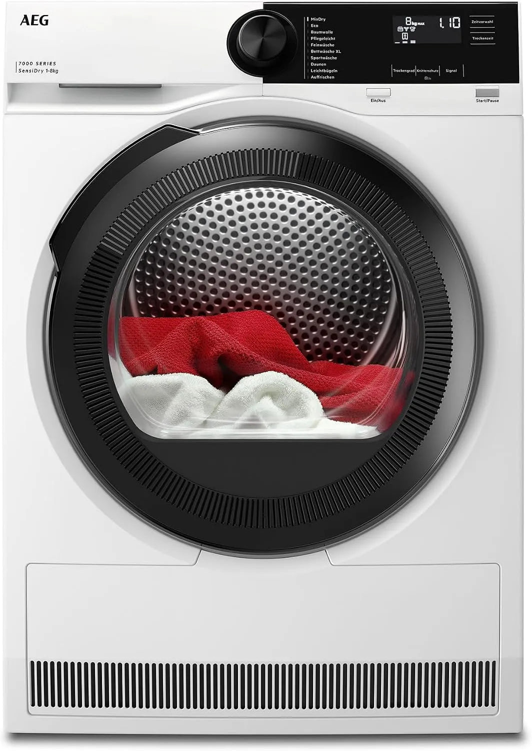 AEG TR7T65680, Sušičky s tepelným čerpadlem, Tepelné čerpadlo Sušička 8 kg, série 7000: SensiDry jemný a energeticky úsporný, Černá, 8 kg, 7000 W