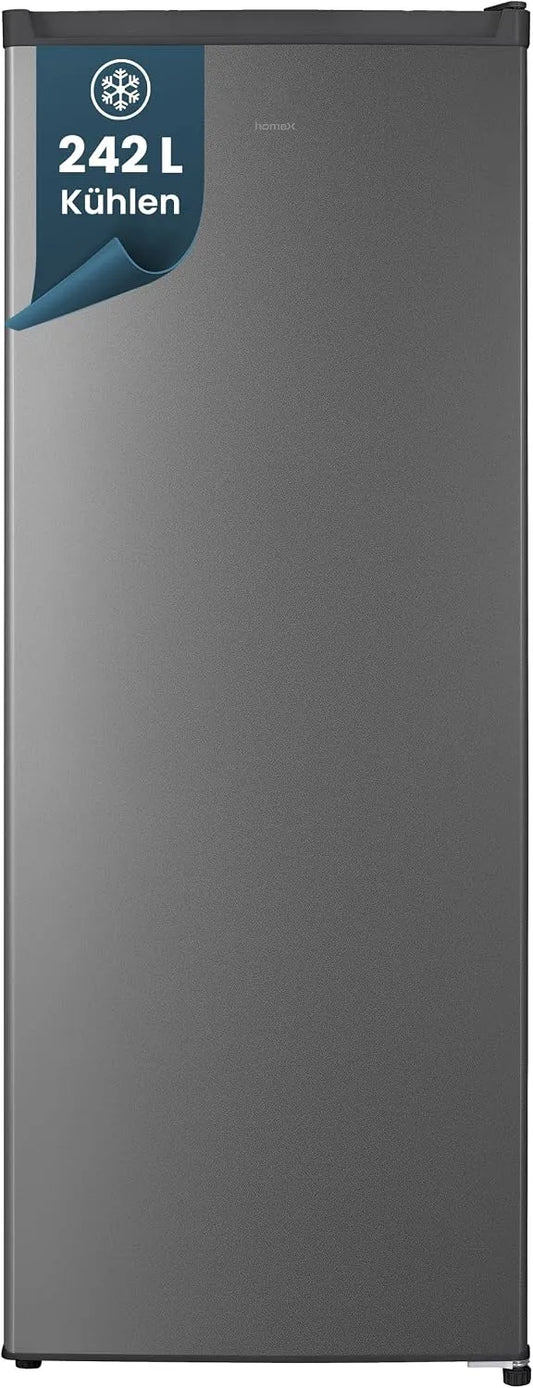 homeX CS2422E-S CS242CE-S, Chladicí přístroje bez chladničky, lednička bez mrazáku velké 242 l volnostátí, Bílá, 242 l, 37 dB, 54, 5 cm, 55