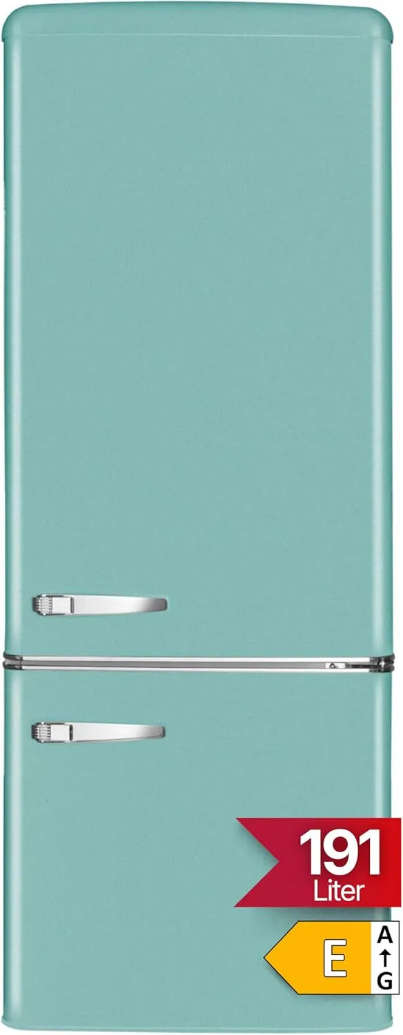 Amica, Kombinované chladničky s mrazákem, Retro Fridge- Mrazicí kombinace 191L 145 x 55 x 61, 5 cm KGCR 384 150 T, Bílá, 191L, 145 x 55 x 61
