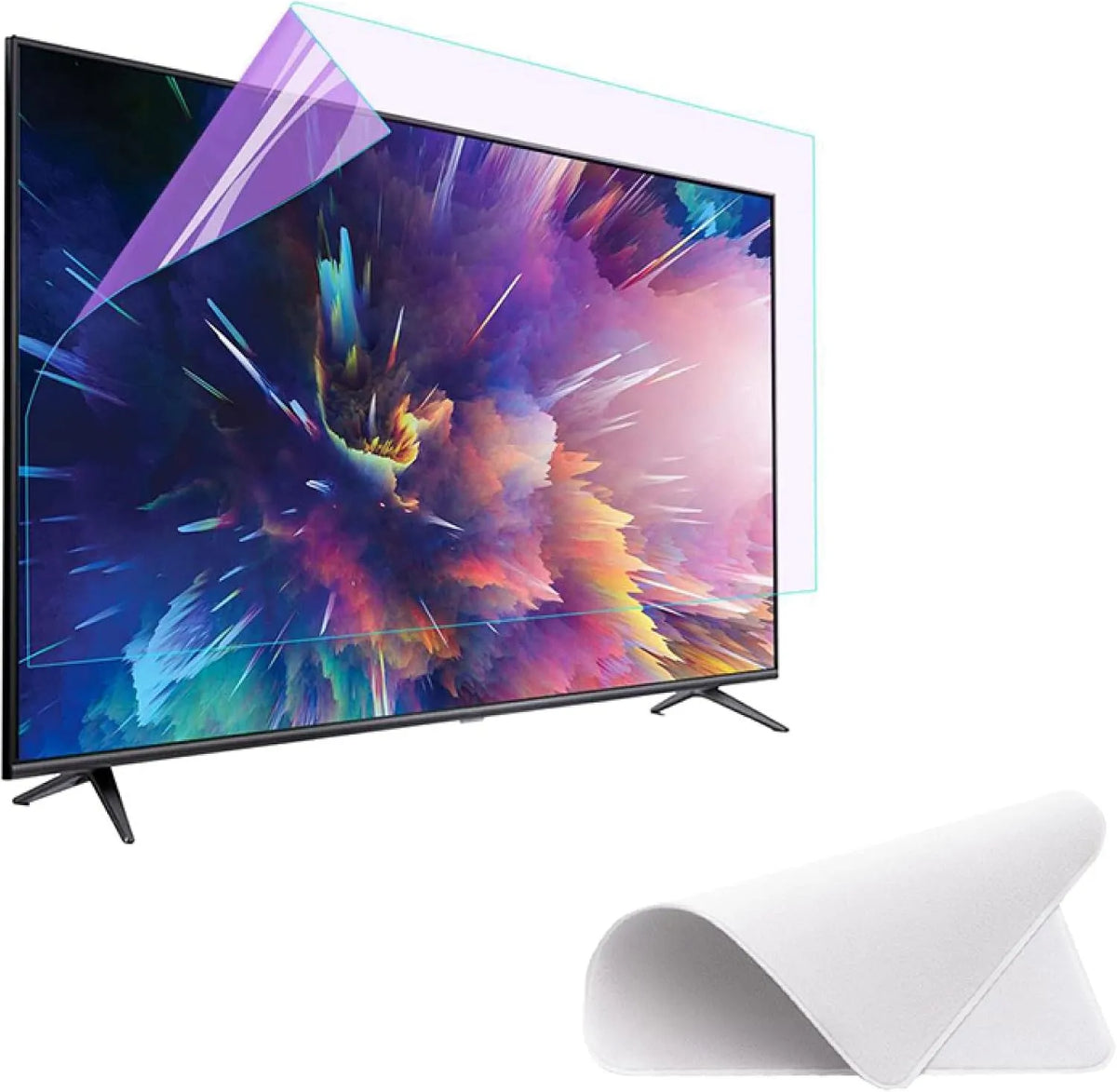 MJYT, Ochranné filmy na displeji, Glare- free TV obrazovka ochrana - Crystal clear anti- blue light / anti- UV /, Černá, 77inch, 1722x993mm