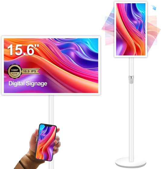 AYSTekMann, LCD grafické displeje, 39.6 cm (15, 6 palce) Digitální signage displej 10.000 mAh kapacitní dotykový, Černá, 39.6 cm, 64 G