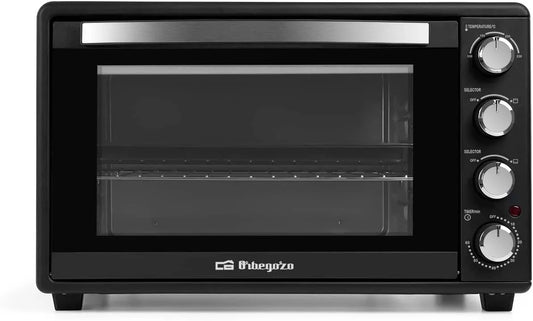Orbegozo, Trouby, HCI 5045 - stolní elektrická trouba, nastavitelný termostat, časovač, indikátor, Černá / stříbrná, 45 l, 2000 W, 25 l