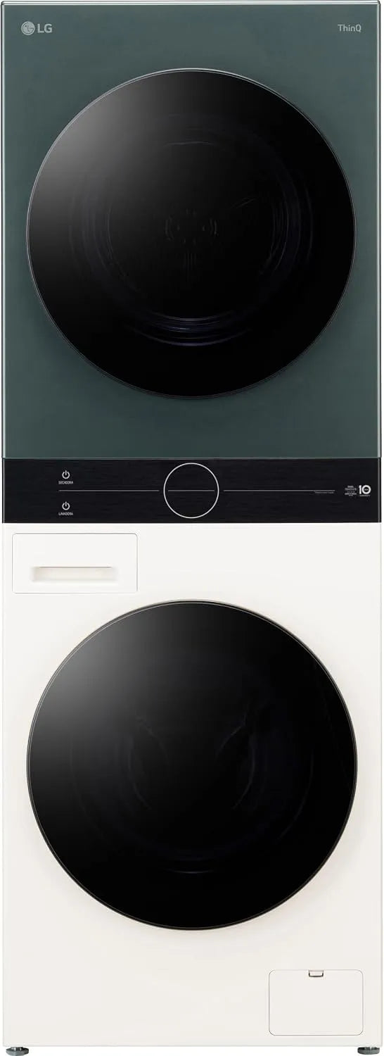 LG WT1210EGF A-10, Pračky, WWHTower, pračka (12 kg, EEK %) a sušička (10 kg, EEK C) s jedním dotykovým, Bílá / zelená, 12 kg, 10 kg, 1 W
