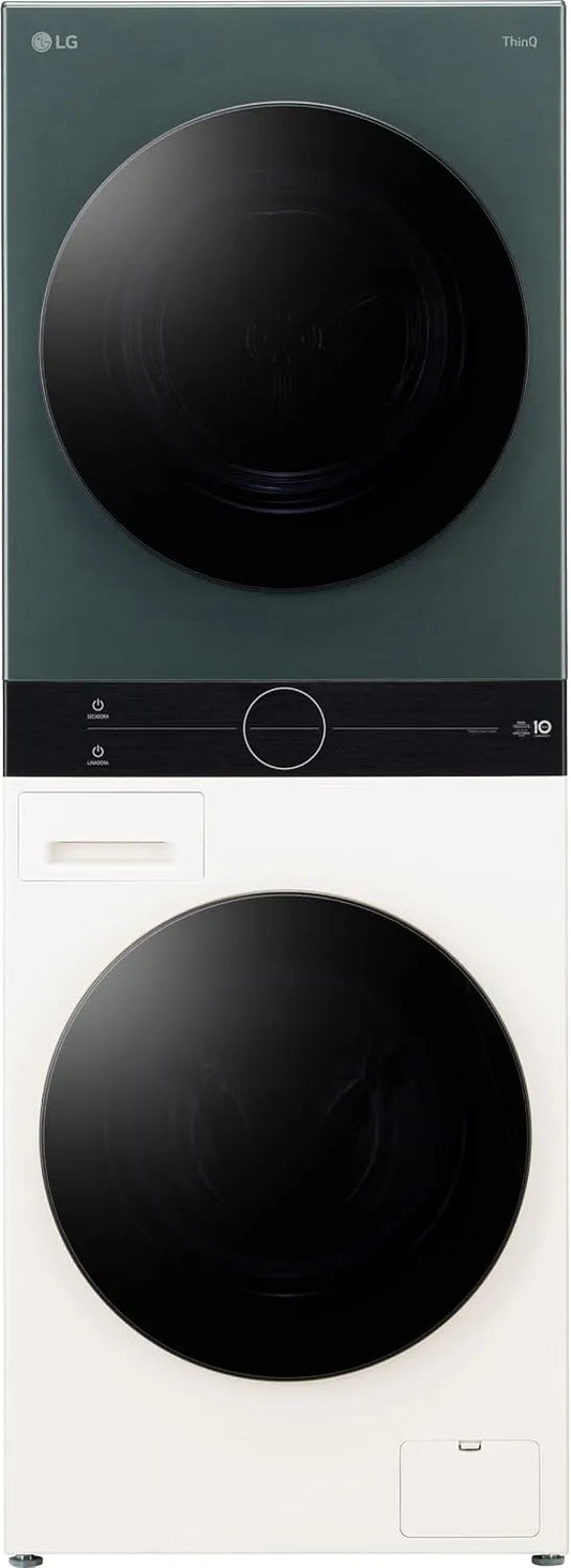 LG WT1210EGF A-10, Pračky, WWHTower, pračka (12 kg, EEK %) a sušička (10 kg, EEK C) s jedním dotykovým, Bílá / zelená, 12 kg, 10 kg, 1 W