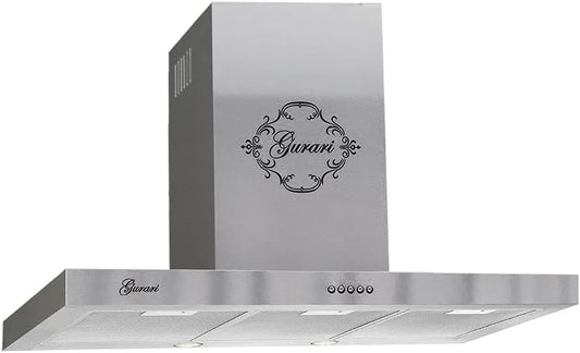 Gurari, Nástěnné digestoře, nástěnná kapota GCH F 461 IS 7 N + hadice, rozsah 70 cm v nerezové oceli, Stříbrná, 70 cm, 150 mm, 120 mm, 206 W