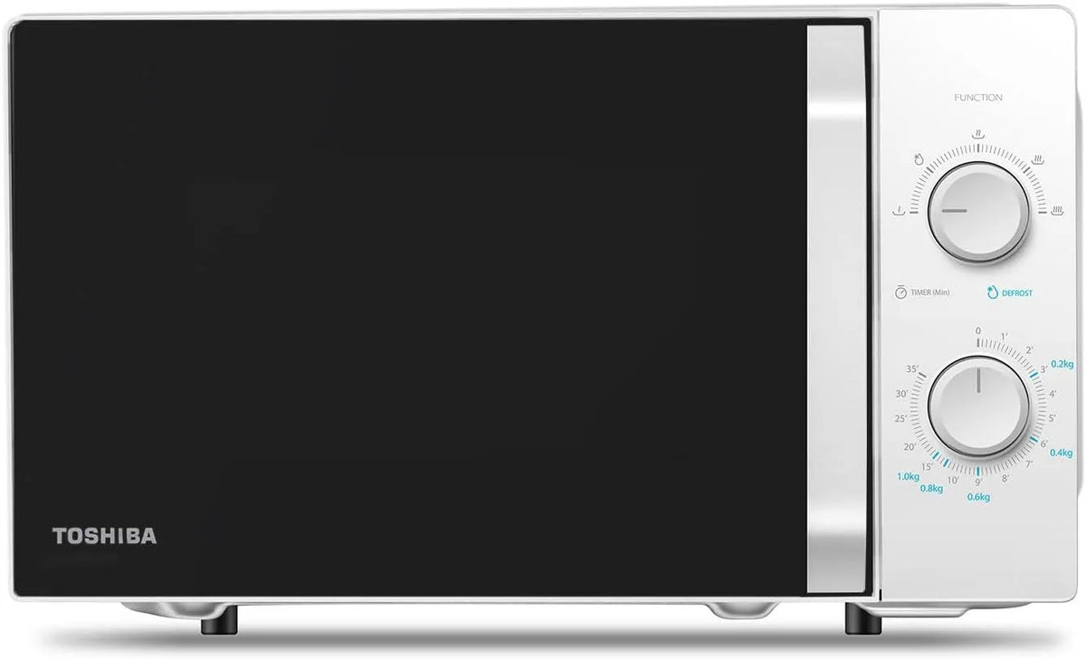 TOSHIBA MW2-MM20P, Samostatné mikrovlnné trouby, (WH) Mikrovlnná trouba Standard, 20 litrů, 800 W, 5 úrovní výkonu s praktickou, Bílá, 20 l