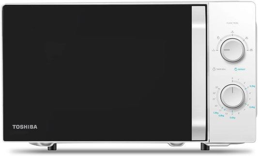 TOSHIBA MW2-MM20P, Samostatné mikrovlnné trouby, (WH) Mikrovlnná trouba Standard, 20 litrů, 800 W, 5 úrovní výkonu s praktickou, Bílá, 20 l