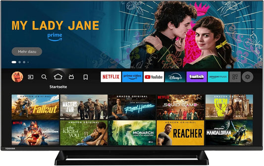 TOSHIBA 43UF3F63DAZ, Televizory, 43 palců TV oheň TV (4K UHD Smart TV, HDR Dolby Vision, Triple-Tuner, Alexa, Černá, 4K, 108 cm