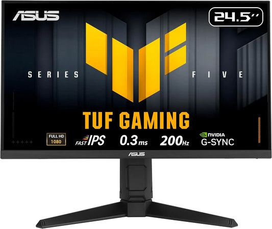 ASUS VG259QL5A, Monitory, TUF Gaming 25palcový Full HD Fast IPS 200Hz Monitor, Černá, Full HD, 200Hz, 24.5inch, 1920 × 1080