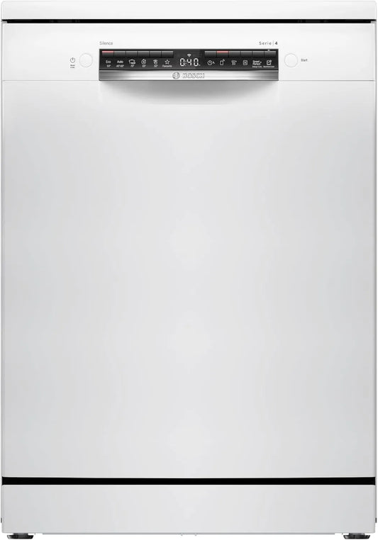 Bosch SMS4HTW00E, Myčky nádobí, Oddělený myčka 60 cm, série 4, příbory koš, Silence program - Extra tichý, Bílá, 60 cm, 5 x 60 x 60 cm